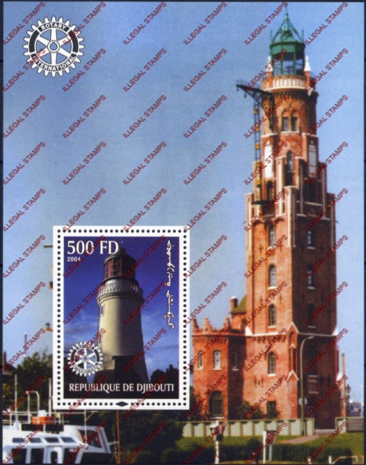 Djibouti 2004 Lighthouses Illegal Stamp Souvenir Sheet of 1