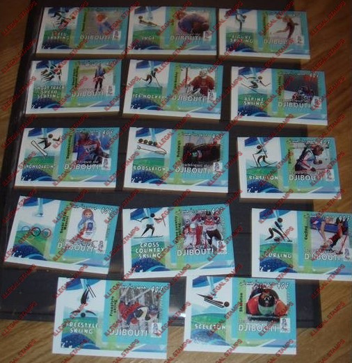 Djibouti 2011 Winter Olympic Games Illegal Stamp Deluxe Sheets of 1
