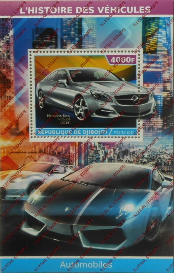 Djibouti 2015 Cars (2015) Illegal Stamp Souvenir Sheet of 1