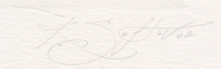 Gabon 2009 Charles Darwin Illegal Stamp Artist Signed Die Proof Close up of Signature