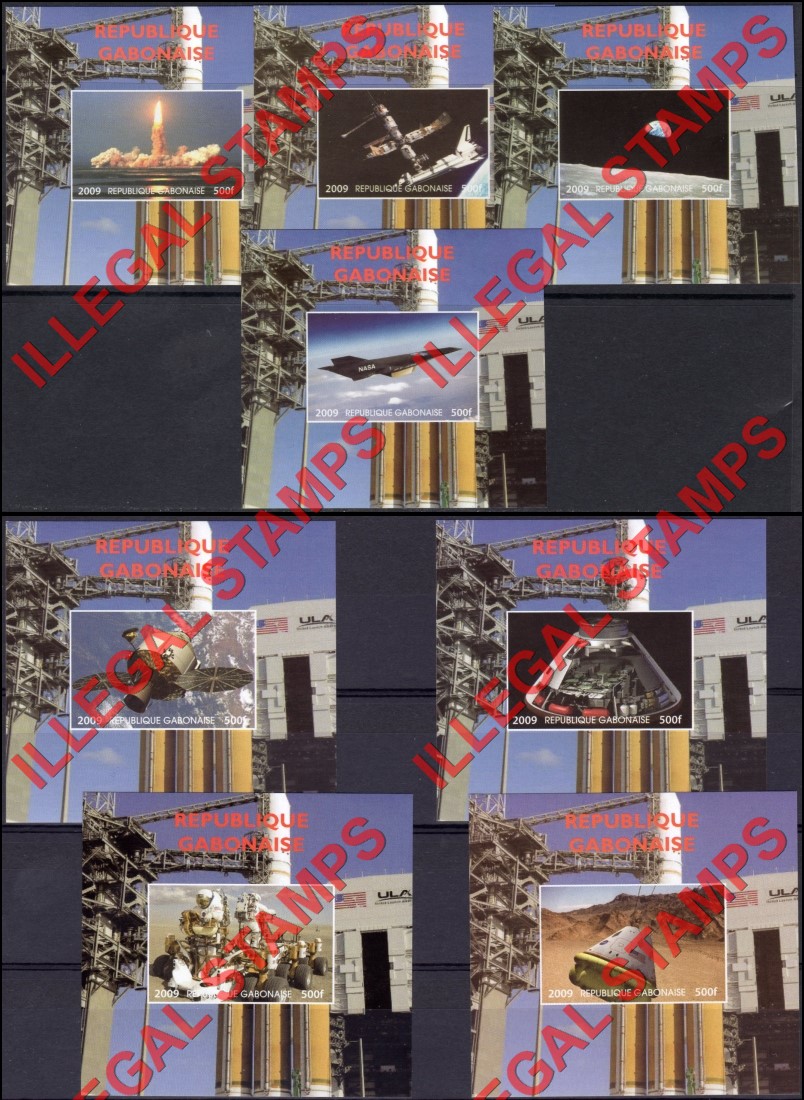 Gabon 2009 NASA Space Exploration Illegal Stamp Deluxe Souvenir Sheets of 1