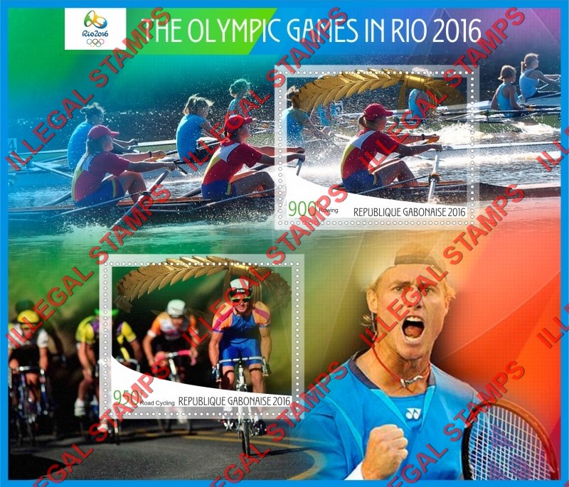 Gabon 2016 Olympic Games in Rio (different) Illegal Stamp Souvenir Sheet of 2