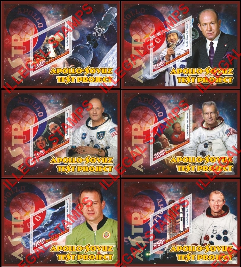 Gabon 2017 Space Apollo Soyuz Illegal Stamp Souvenir Sheets of 1