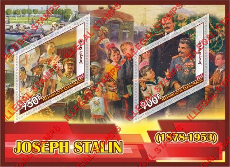 Gabon 2019 Joseph Stalin (different a) Illegal Stamp Souvenir Sheet of 2