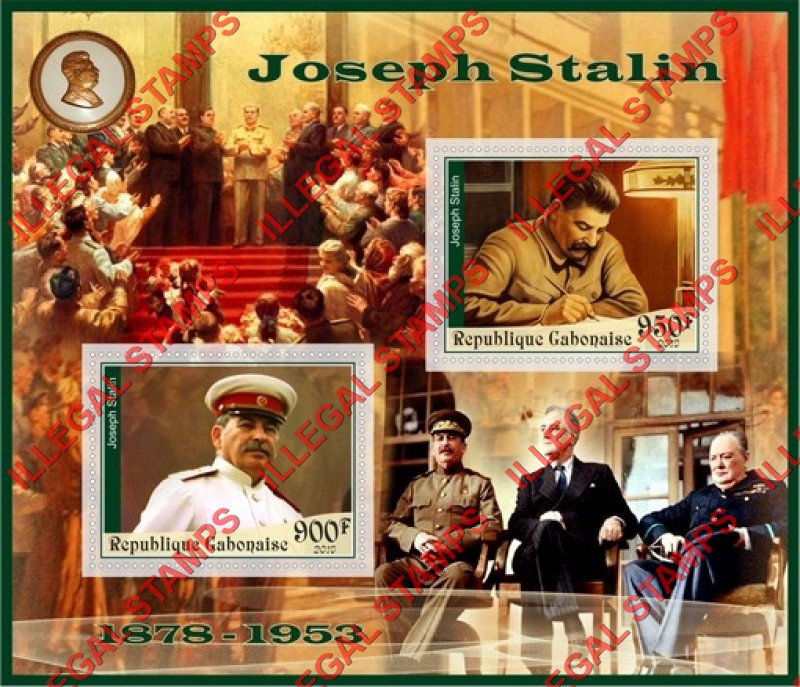 Gabon 2019 Joseph Stalin Illegal Stamp Souvenir Sheet of 2