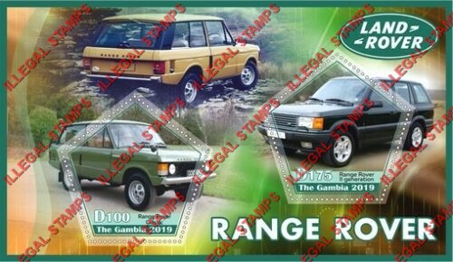 Gambia 2019 Land Rover Illegal Stamp Souvenir Sheet of 2