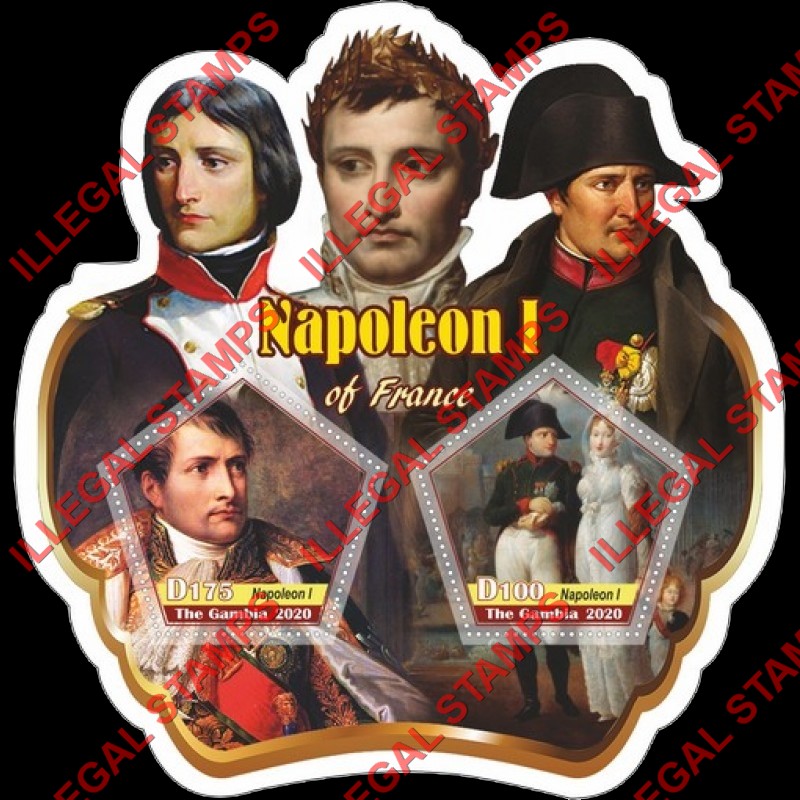 Gambia 2020 Napoleon (different) Illegal Stamp Souvenir Sheet of 2
