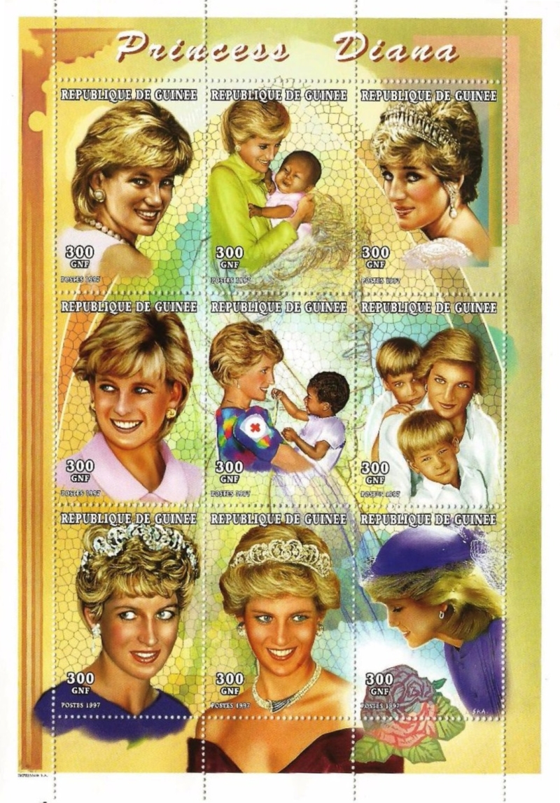 Guinea Republic 1997 Princess Diana Portraits Scott Catalog No. 1439