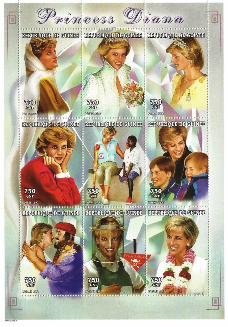 Guinea Republic 1997 Princess Diana Portraits Scott Catalog No. 1440