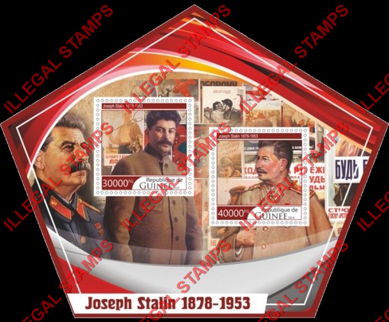 Guinea Republic 2019 Joseph Stalin Illegal Stamp Souvenir Sheet of 2