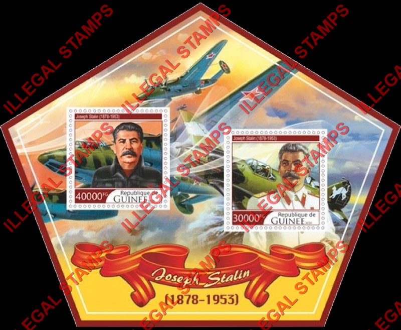 Guinea Republic 2020 Joseph Stalin Illegal Stamp Souvenir Sheet of 2