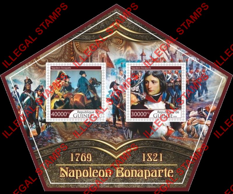 Guinea Republic 2020 Napoleon Bonaparte (different) Illegal Stamp Souvenir Sheet of 2