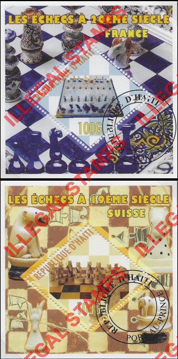 Haiti 2006 Chess Illegal Stamp Souvenir Sheets of 1