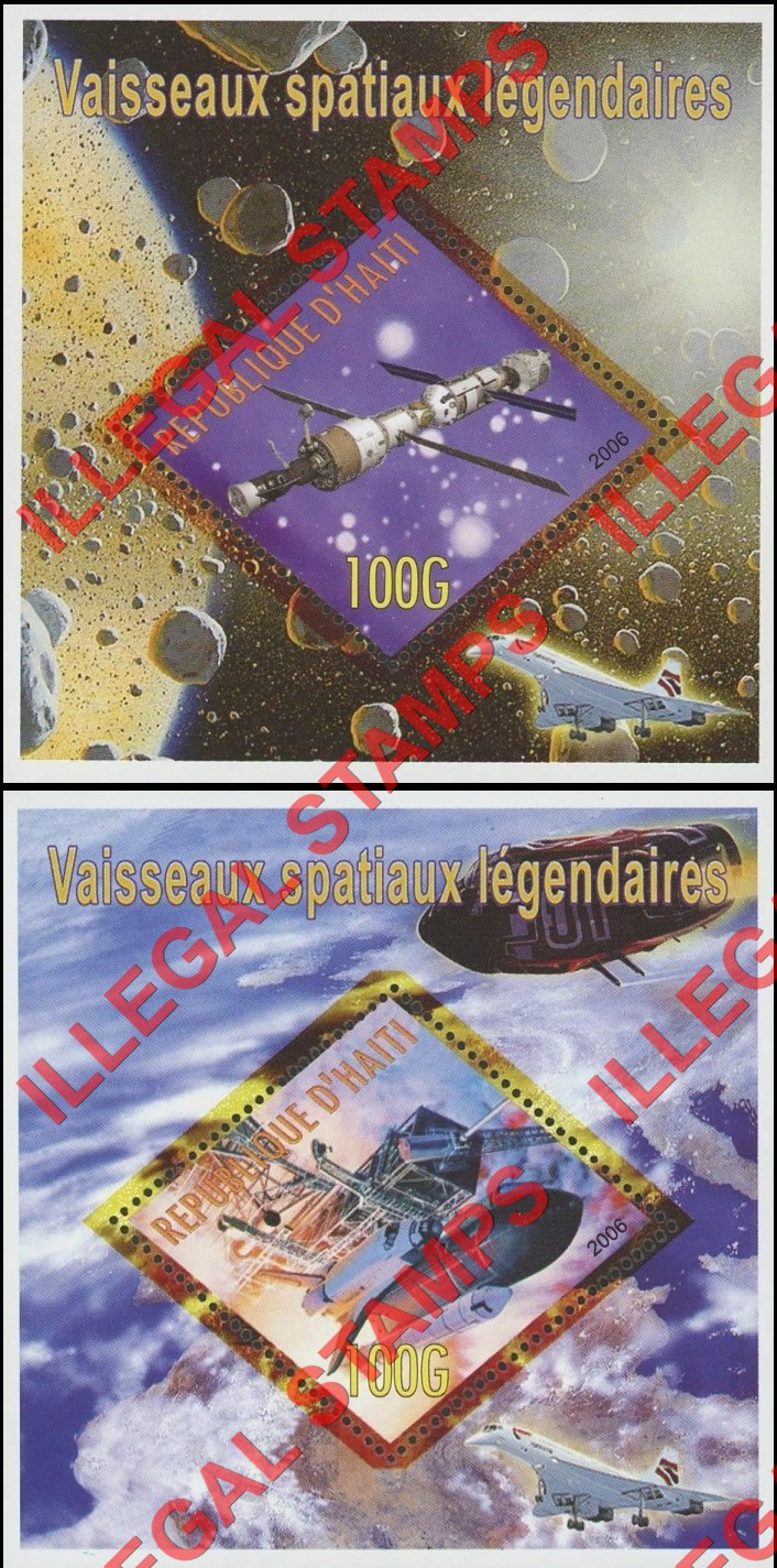 Haiti 2006 Space Legendary Spaceships Illegal Stamp Souvenir Sheets of 1 (Part 1)