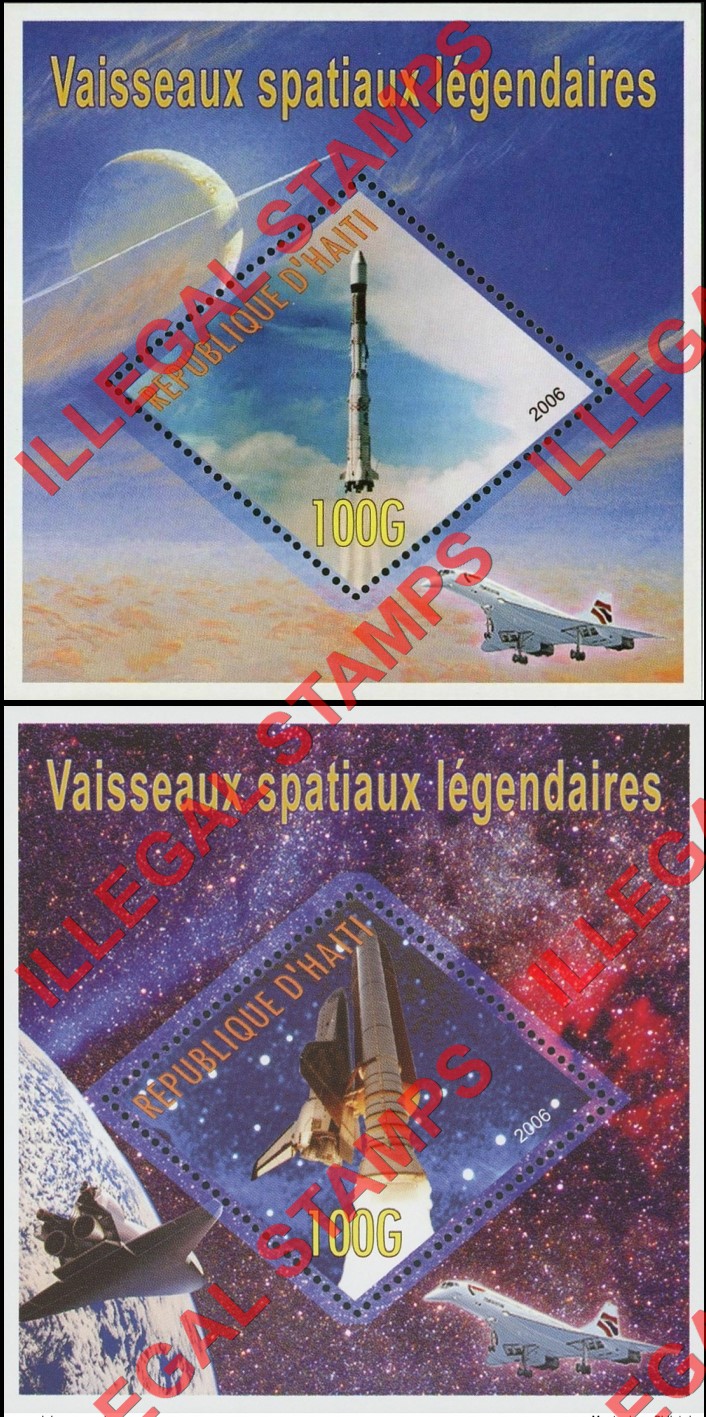 Haiti 2006 Space Legendary Spaceships Illegal Stamp Souvenir Sheets of 1 (Part 2)