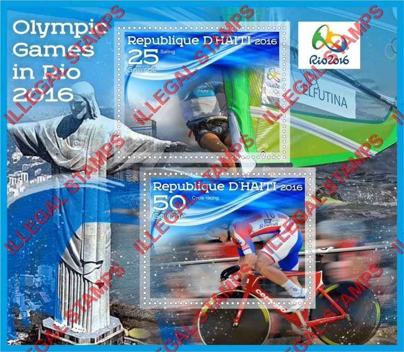 Haiti 2016 Olympic Games in Rio Illegal Stamp Souvenir Sheet of 2