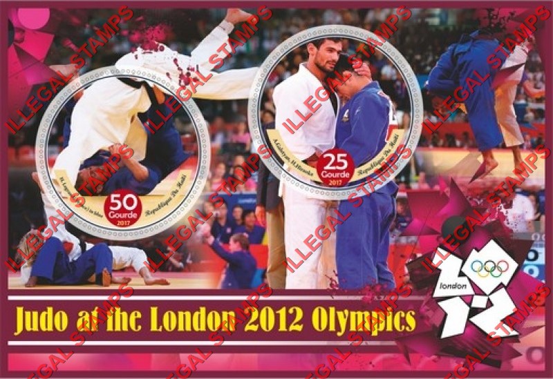 Haiti 2017 Olympic Games in London 2012 Judo Illegal Stamp Souvenir Sheet of 2