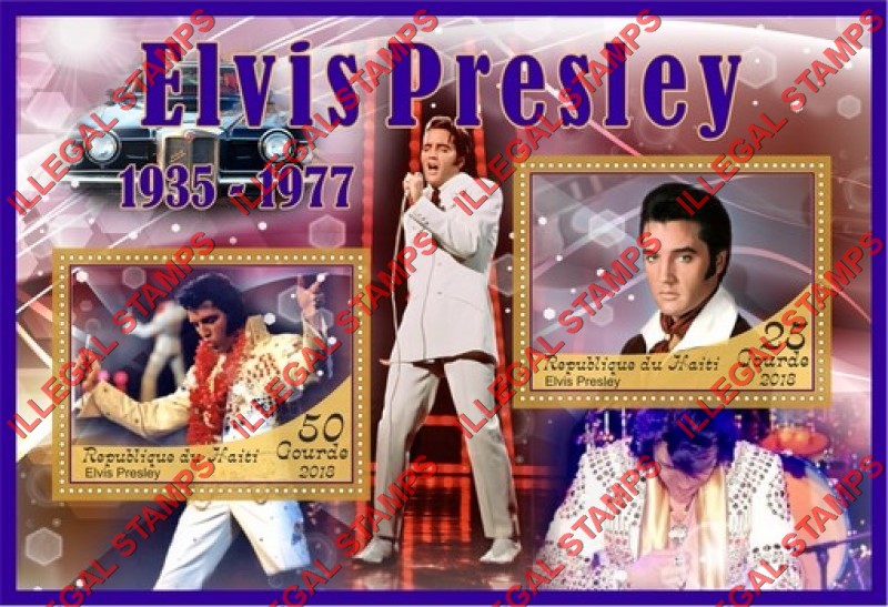 Haiti 2018 Elvis Presley Illegal Stamp Souvenir Sheet of 2