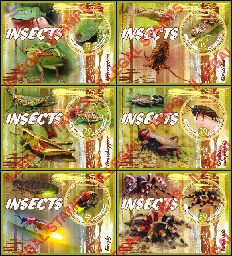 Haiti 2018 Insects Illegal Stamp Souvenir Sheets of 1