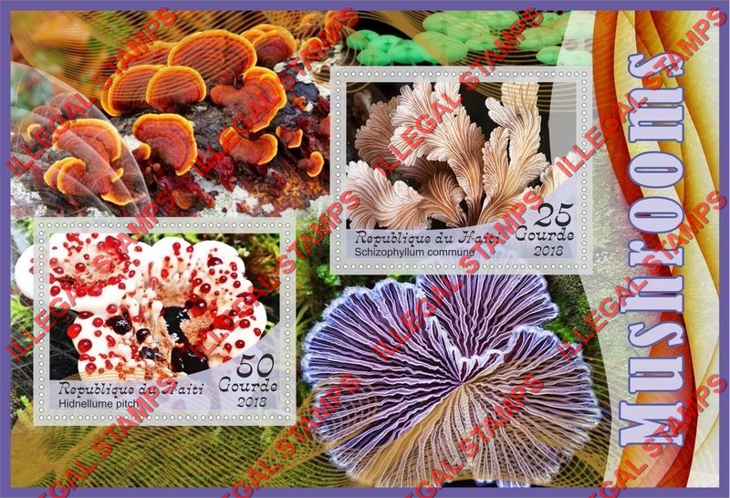 Haiti 2018 Mushrooms (different) Illegal Stamp Souvenir Sheet of 2