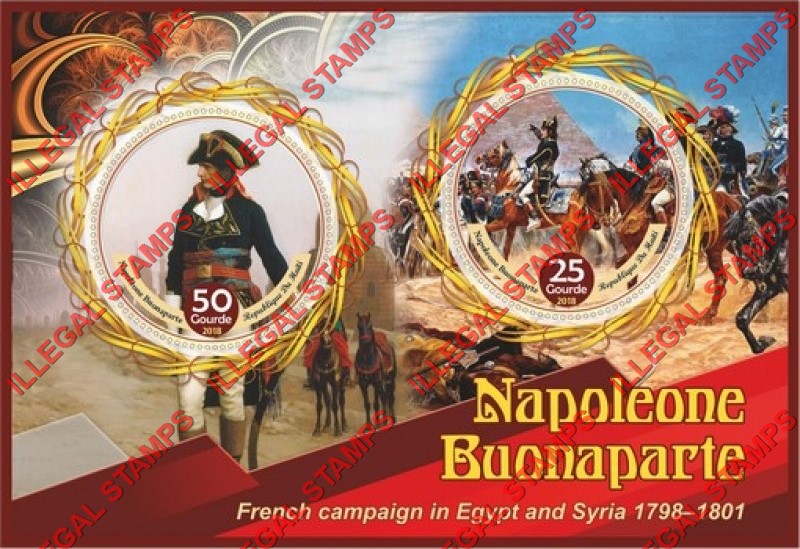 Haiti 2018 Napoleon Bonaparte (different a) Illegal Stamp Souvenir Sheet of 2