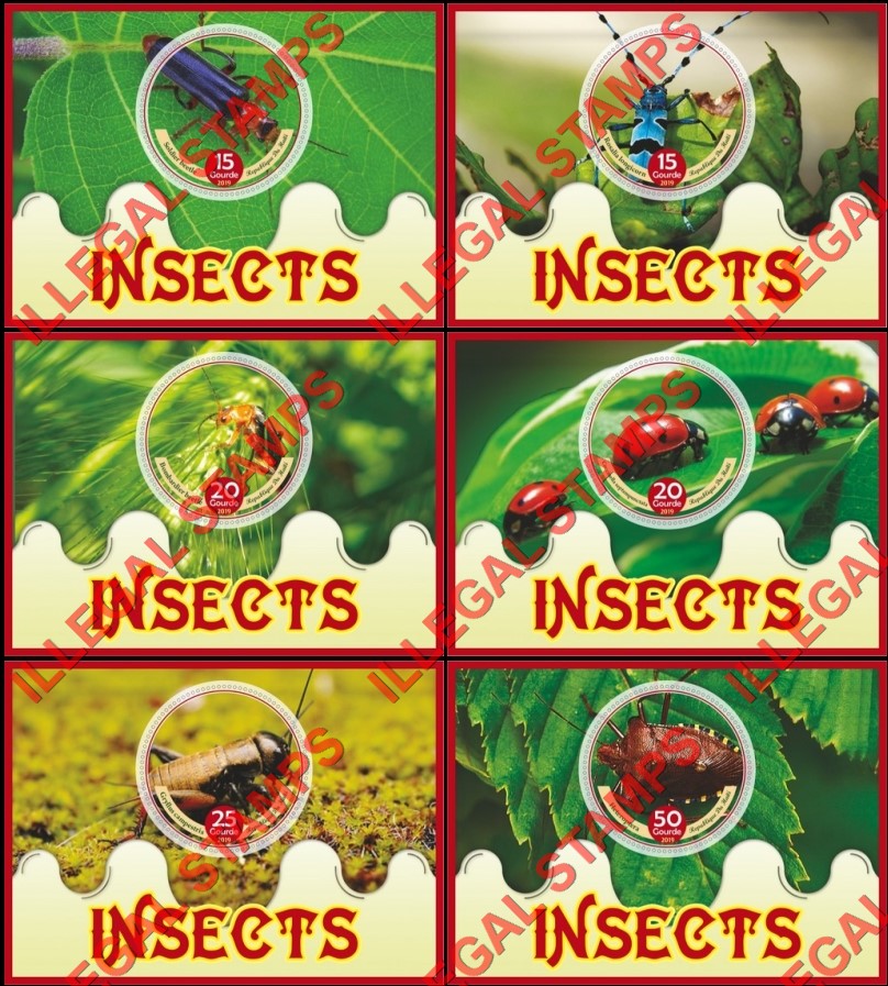 Haiti 2019 Insects Illegal Stamp Souvenir Sheets of 1
