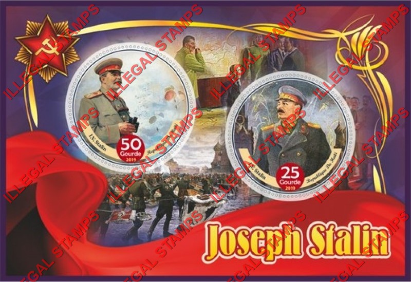 Haiti 2019 Joseph Stalin (different a) Illegal Stamp Souvenir Sheet of 2