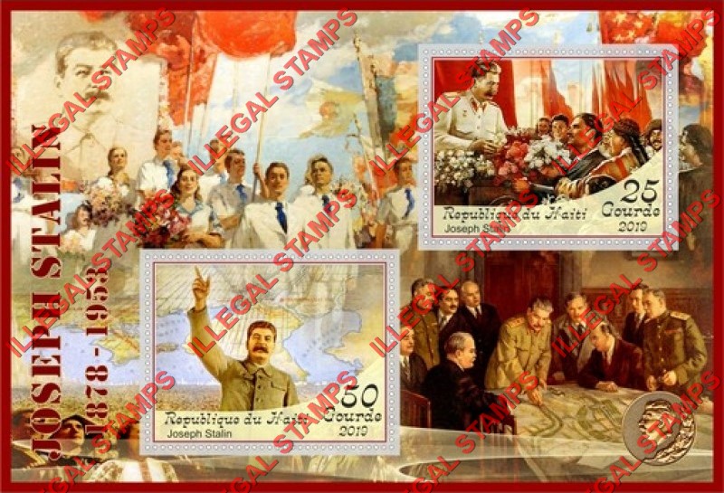 Haiti 2019 Joseph Stalin (different) Illegal Stamp Souvenir Sheet of 2