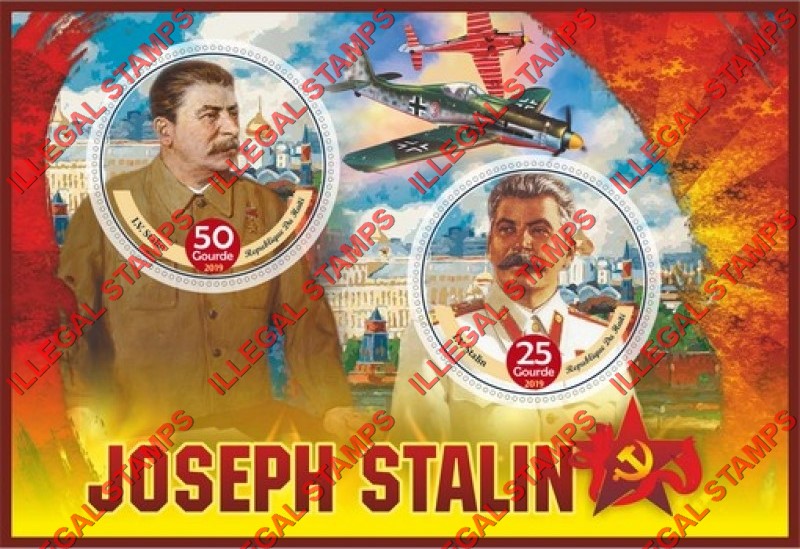 Haiti 2019 Joseph Stalin Illegal Stamp Souvenir Sheet of 2
