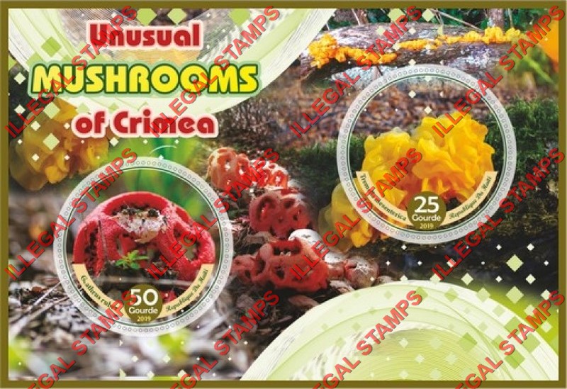 Haiti 2019 Mushrooms of Crimea Illegal Stamp Souvenir Sheet of 2