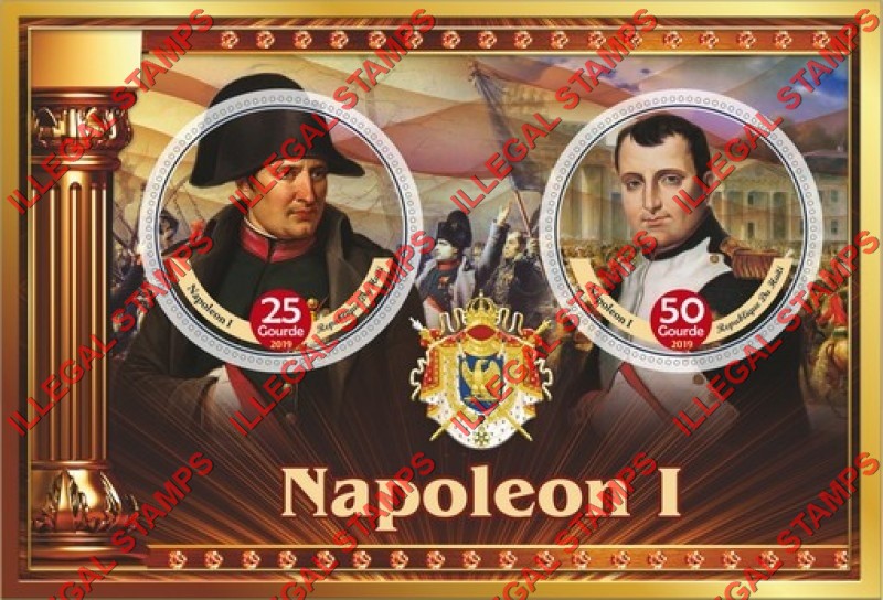 Haiti 2019 Napoleon Bonaparte (different) Illegal Stamp Souvenir Sheet of 2