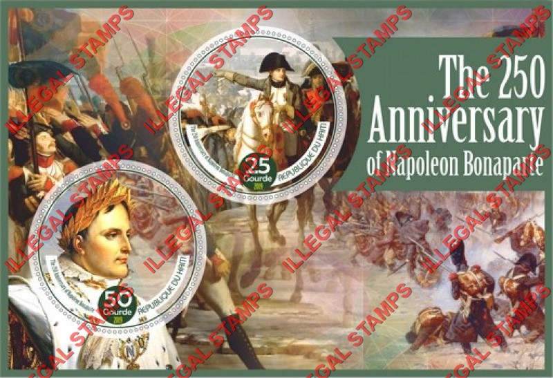 Haiti 2019 Napoleon Bonaparte Illegal Stamp Souvenir Sheet of 2