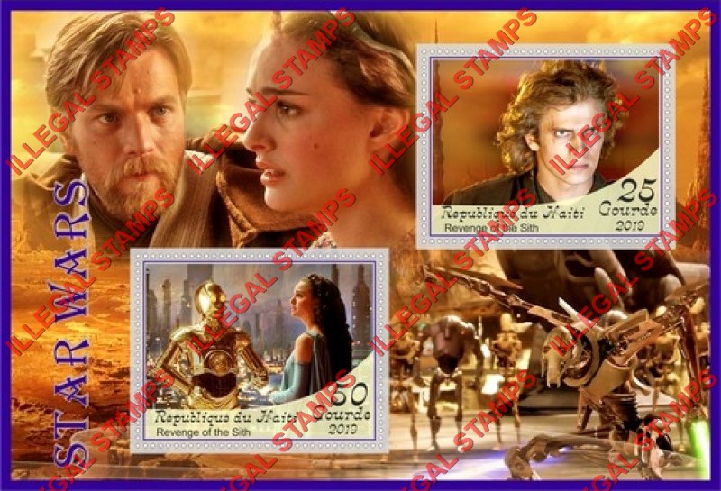 Haiti 2019 Star Wars Illegal Stamp Souvenir Sheet of 2