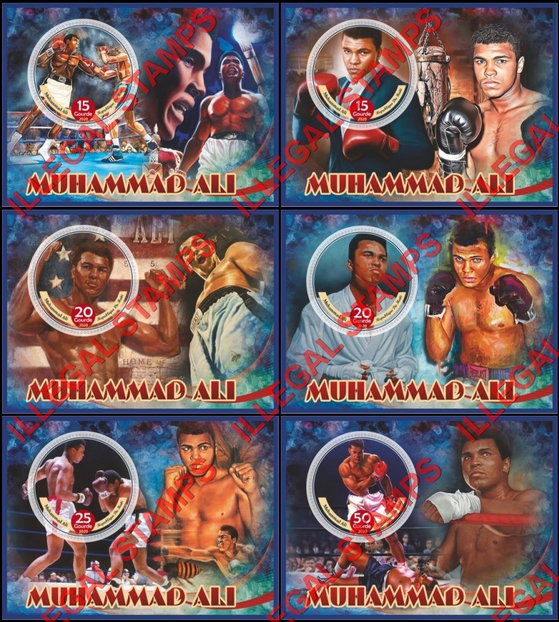 Haiti 2020 Boxing Muhammad Ali Illegal Stamp Souvenir Sheets of 1