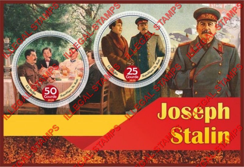 Haiti 2020 Joseph Stalin Illegal Stamp Souvenir Sheet of 2