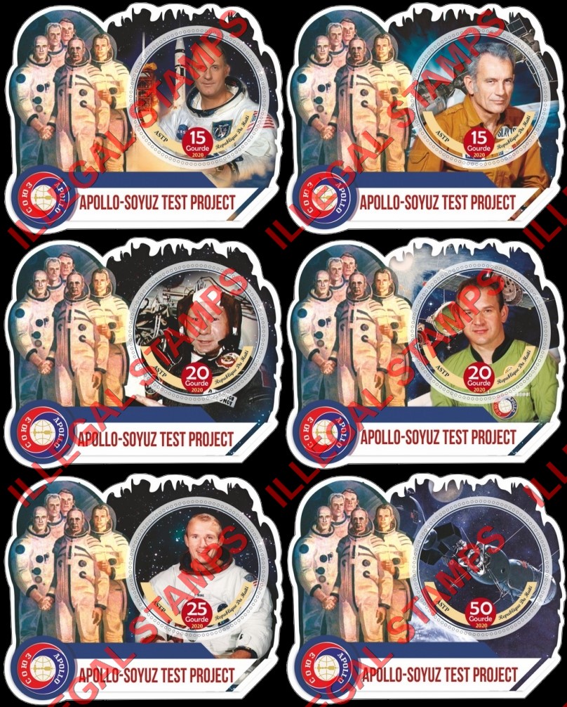Haiti 2020 Space Apollo-Soyuz Test Project ASTP Illegal Stamp Souvenir Sheets of 1