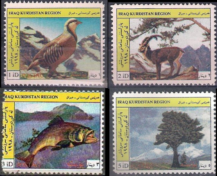 Kurdistan 1998 Kurdish Nature Stamp Set