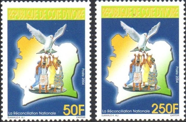 Ivory Coast 2004 National Reconciliation Scott 1132-1133