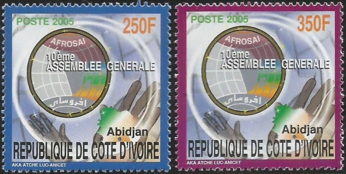 Ivory Coast 2005 10th General Assembly of the Afrosai Scott 1139-1140