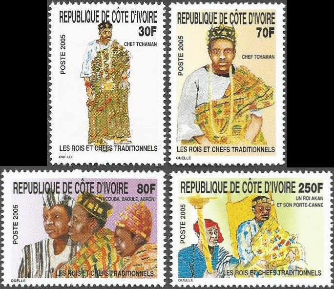 Ivory Coast 2005 Traditional Kings and Chiefs Scott 1149-1152