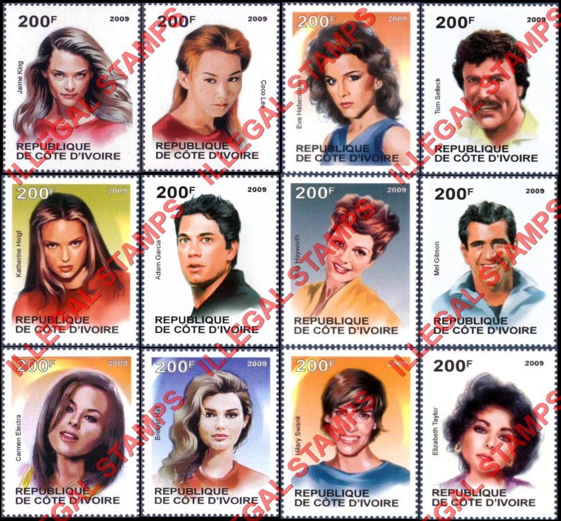 Ivory Coast 2009 Famous People Illegal Stamps (Part 16)
