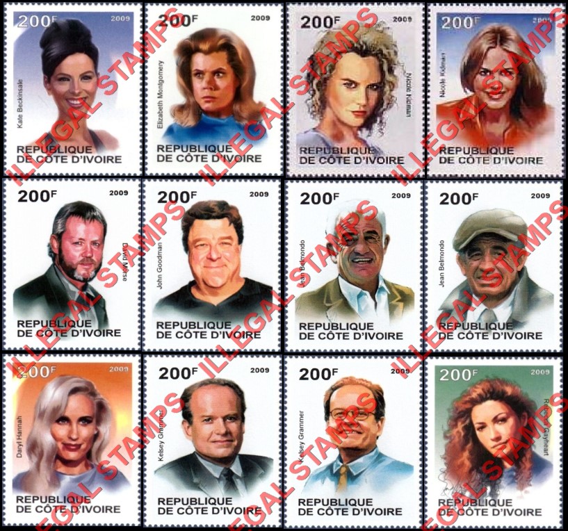 Ivory Coast 2009 Famous People Illegal Stamps (Part 2)