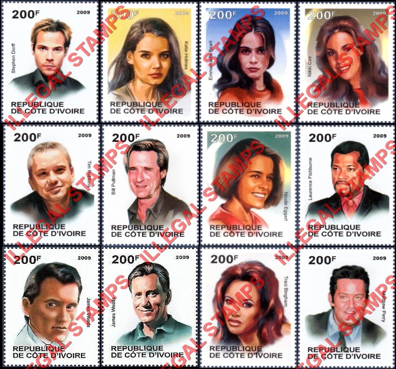 Ivory Coast 2009 Famous People Illegal Stamps (Part 9)