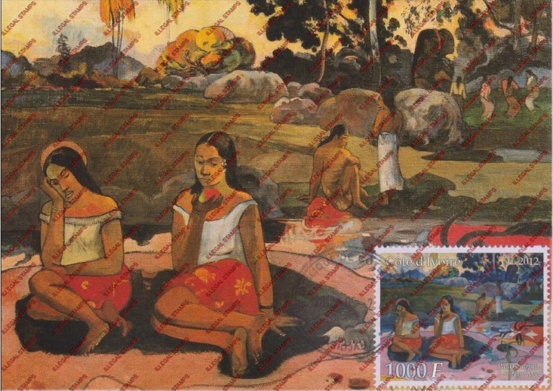 Ivory Coast 2012 Paul Gauguin Fake Maxi-card