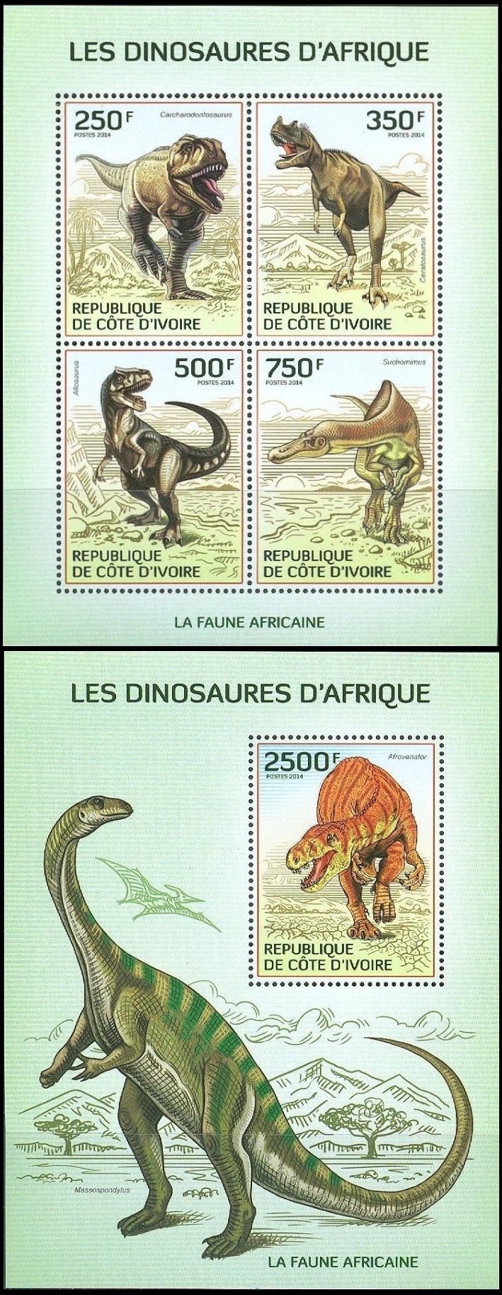 Ivory Coast 2014 Dinosaurs
