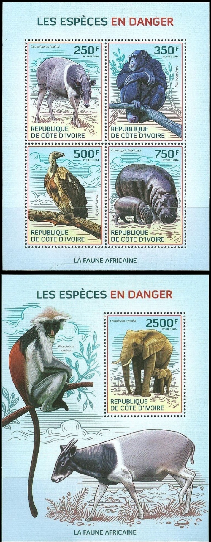 Ivory Coast 2014 Endangered Species