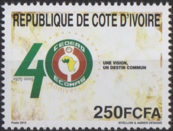 Ivory Coast 2015 40th Anniversary of Economic Community of West Africa ECOWAS Scott 1246