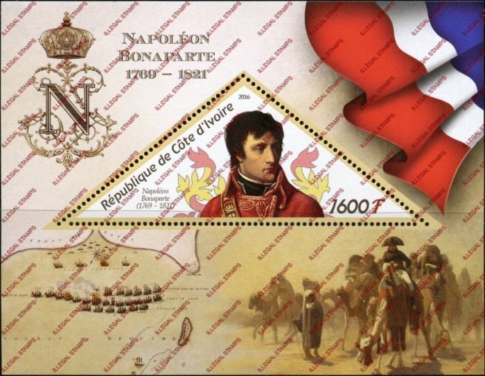 Ivory Coast 2016 Napoleon Illegal Stamp Souvenir Sheet of 1