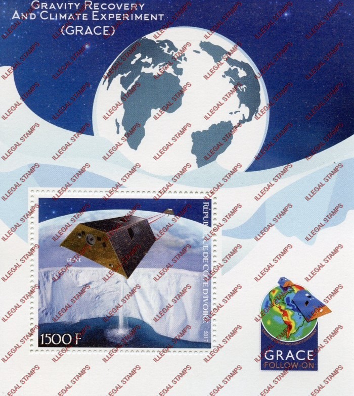 Ivory Coast 2017 Space Grace Illegal Stamp Souvenir Sheet of 1