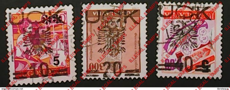 Kosovo 2003 Inscribed Kosoves Counterfeit Overprints on Yugoslavia Definitive Stamps made Between 1974 to 1993 (Set 2)